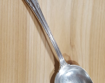 Antique 1835 R WALLACE Silver 1898 ASTORIA Serving Tablespoon 8 1/4"