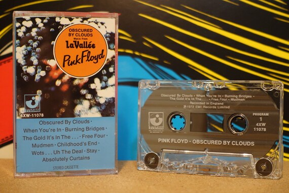 Obscured By Clouds by Pink Floyd Vintage Cassette Tape