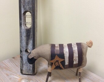 Vintage 4 Foot Wooden and Metal Level Tool