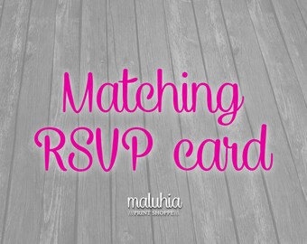 MATCHING RSVP card