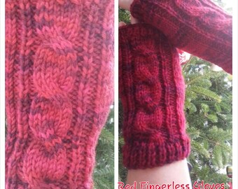 Handknit fingerless gloves