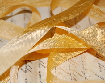 Buttercup Yellow Vintage Seam Binding Ribbon