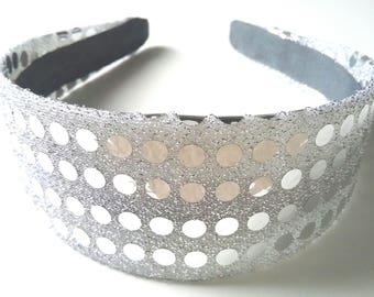 Silver Slay Headband 2 Inch