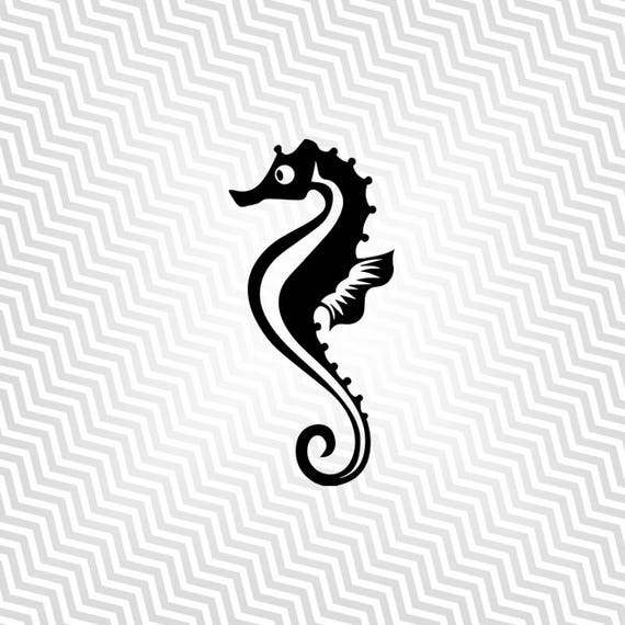 seahorse svg cutout seahorse silhouette vector art cricut seahorse cut out