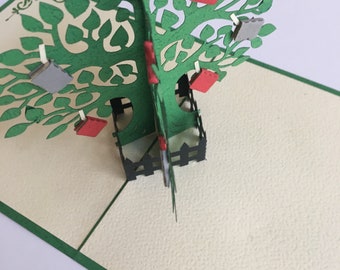 Handmade Tree of Knowledge Pop-Up Card