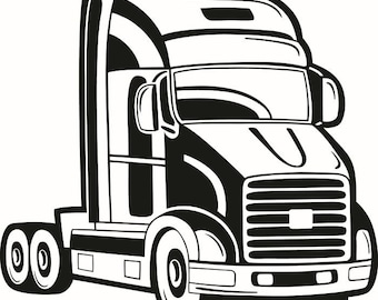 Semi truck svg | Etsy