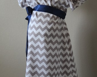Maternity Hospital Gown, Chevron Delivery Gown, Maternity Hospital Gowns,Grey Chevron Labor And Delivery Gown,Delivery Gown-Delivery Gown