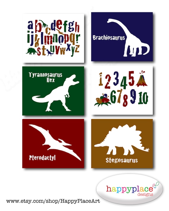 dinosaur alphabet printable wall art for childs bedroom