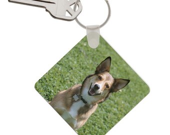 Custom Dog Photo Keychain