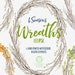 Watercolor wreaths clipart, ellipse spring wreath, oval summer wreath, Fall and winter wreaths, digital illustration, commercial use