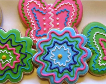 Funky Butterfly and Flower Cookies 2 dozen