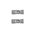 Interlocking Clasp , Gun Metal Gray , Clasp For Leather , 2 Clasps , Rectangle Clasp
