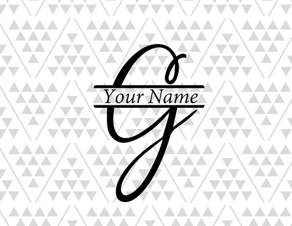 Monogram letter G Split letter G silhouette files digital