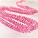 PINK RASPBERRY SAPPHIRE Smooth Rondelles, 2" strand, Choose a Size, precious gemstones, luxe beads