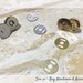 14mm Magnetic Snaps (1 SET) - Nickel or Light Gold Plated Magnetic Snaps - bag closures - Sew cc bag hardware & accessories