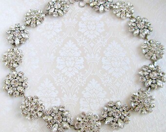 Wedding Necklace bridal Jewelry statement Necklace crystal Jewelry silver necklace wedding statement jewelry crystal necklace