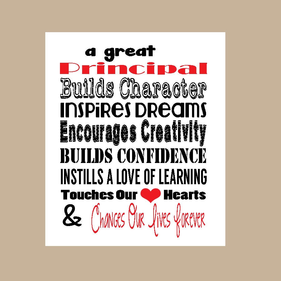 Principal Gift Principal Appreciation Print End of Year Principal Gift Principal Appreciation Print End of Year