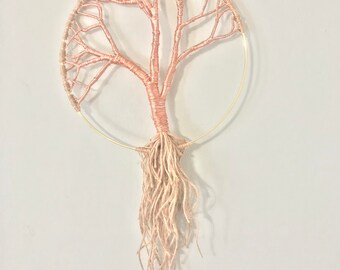 Copper wire wrapped tree of life sculpure