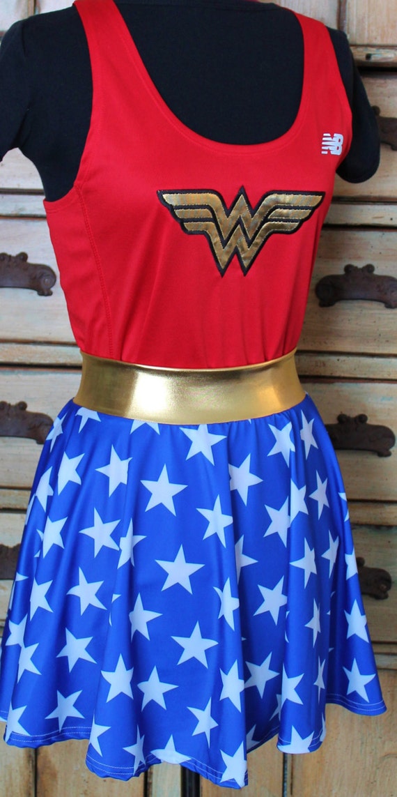 Download Complete Wonder Woman Running outfit tank singlet skirt Muffin