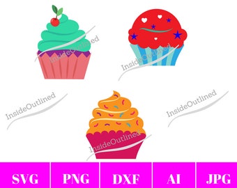 Cupcake SVG File, Cupcake Vector, Cupcake Svg for Cricut, Cupcake SVG Cut File, Svg Vector File, SVG File for Cricut, Birthday Svg, Cupcake