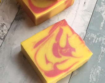 Pink Lemonade Goat Milk Soap | Artisan Goat Milk Soap | Goat Milk Soap | Summer Scented Soap | Gift for Her | Organic Soap