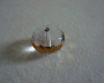 Gold and clear faceted bead