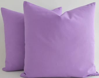 SALE ! - Light Purple Cotton Pillow Cover, Accent Pillows Light Purple Couch Sofa Toss Pillow Decorative Throw Pillow Bed Pillow Cases