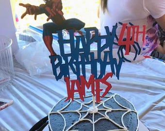Spiderman Cake Topper, spiderman Centerpiece,Spiderman Birthday Banner, Spiderman Birthday Cake Topper,Personalized Cake Topper,Spiderman
