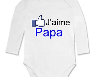 Onesie Message I love Daddy