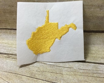 West Virginia Embroidery Design, West Virginia Embroidery Design Solid
