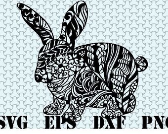 Download Zentangle rabbit | Etsy