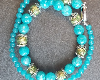 Double turquoise bracelet