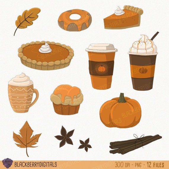 Download 50% OFF Pumpkin Spice Clipart Set pumpkin clip art images