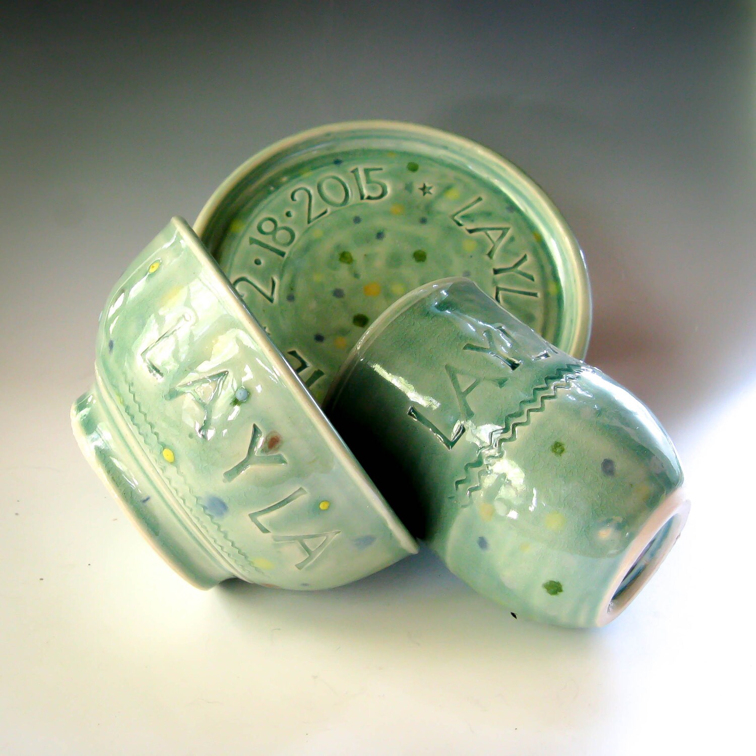 Personalized Baby Dish Set Newborn Baby Gift Monogrammed