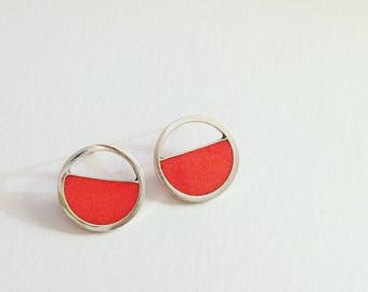 Orange Resin Earrings
