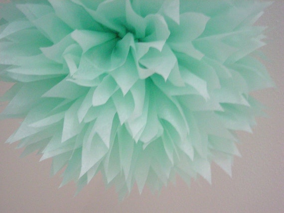 COOL MINT Tissue Paper Pom Pastel Wedding Decorations Seafoam COOL MINT Tissue Paper Pom Pastel Wedding Decorations Seafoam