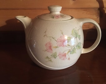 White Floral Teapot
