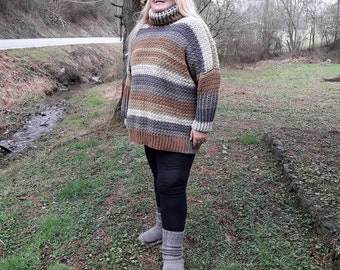 Handmade Crocheted slouchy Cardigan Sweater Size 3x-4x
