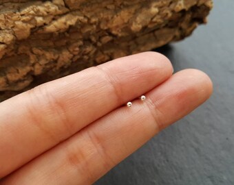 1 mm Tiny Sterling Silver - Dot Stud Earring - Sterling Silver tiny stud earring - Silver Post - Everyday jewelry - Minimal earrings
