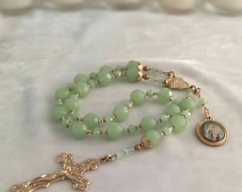 Blessing Against Storms Brass Artisan Chaplet, Catholic Storm Blessing, Stella Maris, Catholic Gift, "A New Spring"