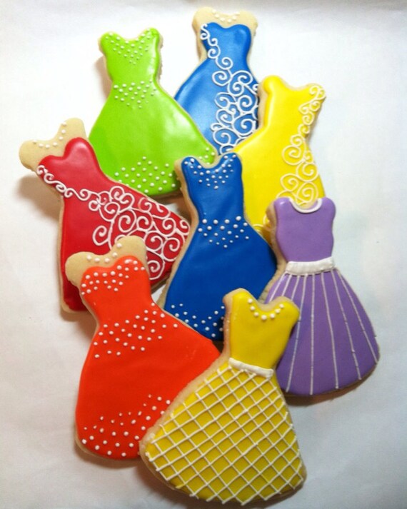 Fancy Dress Cookies-1 Dozen Minimum 2 Weeks for