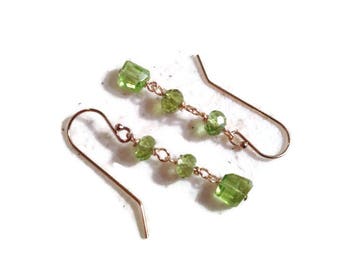 Peridot Earrings - Green Jewelry - Gold Jewelry - August Birthstone Jewellery - Gemstone