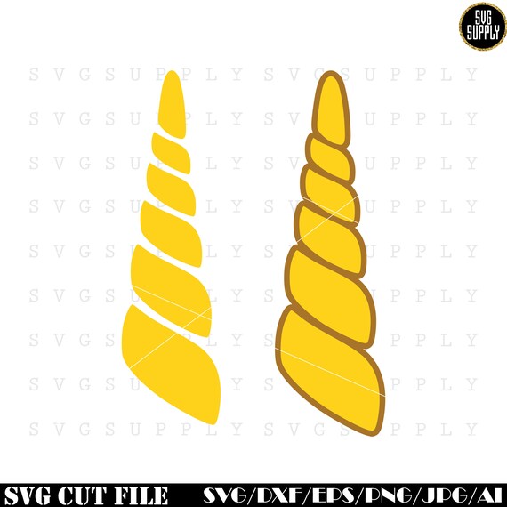 Download Unicorn Horn svg Gold Unicorn horn svg cut file vinyl decal