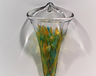 Gonzalez Green/gold wall vase
