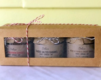 Caramel Sauce Trio - Salted/Bourbon/Creme de Cocoa