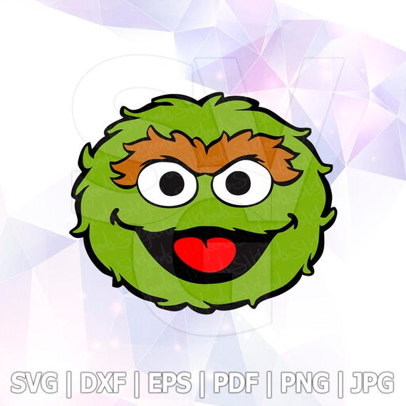 Oscar the grouch Sesame Street Vector LAYERED SVG Cut File