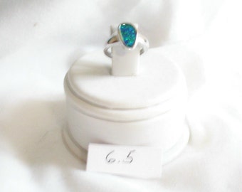 On Sale! SS Opal Ring -Sz: 6.5