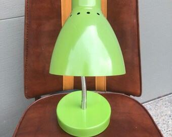Vintage Avocado Green Adjustable Gooseneck Desk Lamp Task Lamp