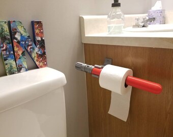 Star wars light saber toilet paper holder