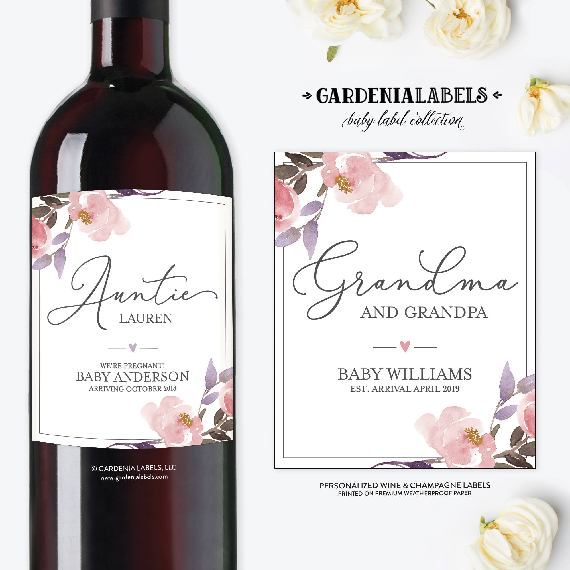 Pregnancy Announcement Wine Label Best Parents Promoted to